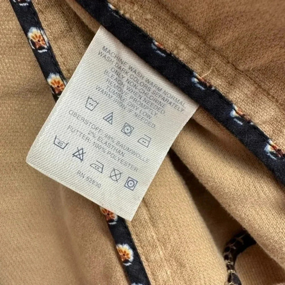 Lands End | Botton Down Tan Corduroy Western Boho Jacket Women’s Size 12 Large - Picture 7 of 9